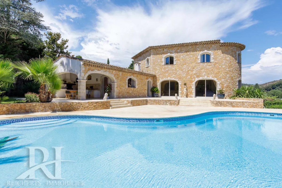 Biot Saint Julien Magnifique Villa En Pierre De Taille<span>À Biot