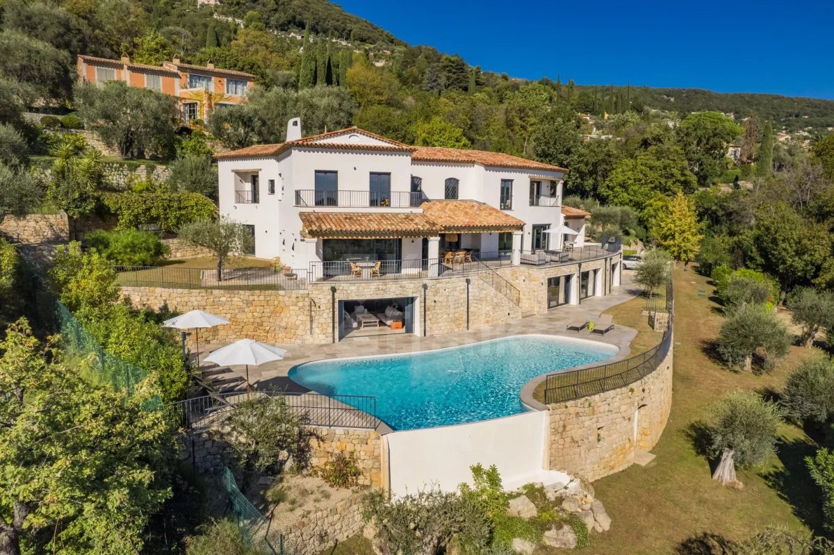 Grasse - Un Chef-D'œuvre Provençal Avec Vue Panoramique Sur La Mer<span>À Châteauneuf-Grasse