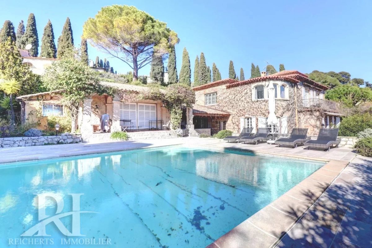 Splendide Bastide En Pierre Vue Mer Et Collines<span>À Mougins