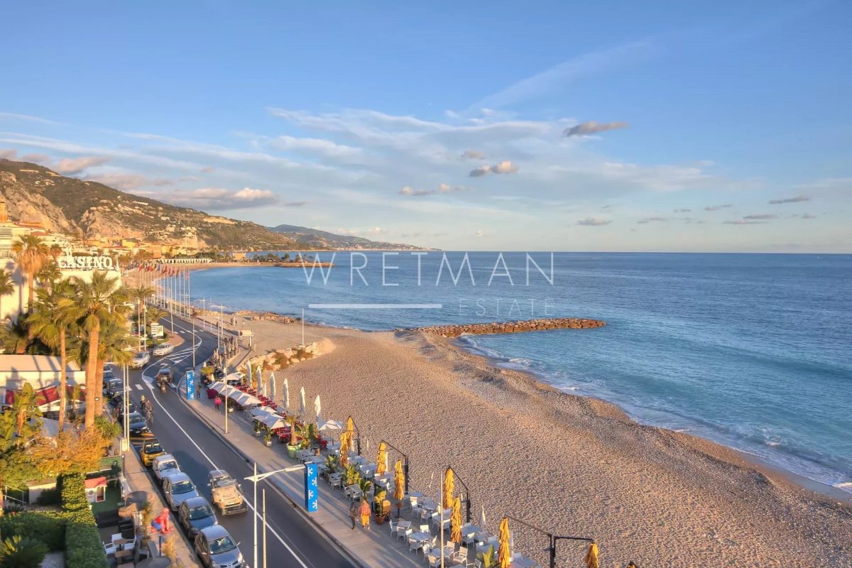 Magnifique 3 Pièces Au Bord De Mer Avec Vue Panoramique – Menton Centre<span>À Menton